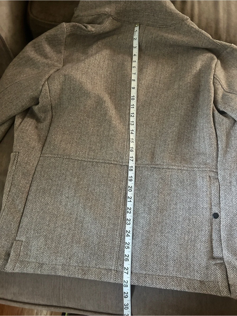 New With Tags Relwen Heritage Trap Blazer Large Herringbone Light Brown